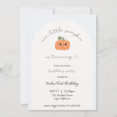 Little Pumpkin’s First Birthday Invitation  Kaart (Voorkant)