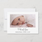 Little Pumpkin Schattige Baby Foto Herfst Douche Bedankkaart (Voorkant)