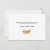 Little Pumpkin Schattige Baby Foto Herfst Douche Bedankkaart (Achterkant)