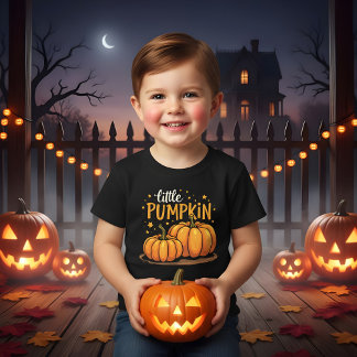 Little Pumpkin Schattige Halloween pompoen ontwerp T-shirt