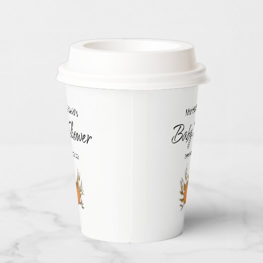 Little Pumpkin Schattige Herfst Baby shower Papieren Bekers (Rechts)