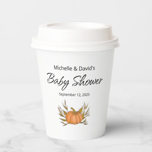 Little Pumpkin Schattige Herfst Baby shower Papieren Bekers (Voorkant)