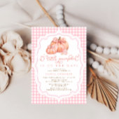 Little Pumpkin Schattige Pink Bow Girl Baby shower Kaart