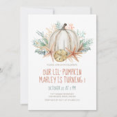 Little Pumpkin Seashells Herfst Birthday Kaart (Voorkant)