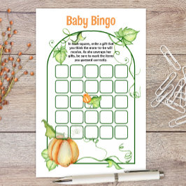 Little Pumpkin Storybook Baby shower Bingo spel