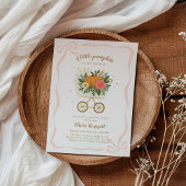 Little Pumpkin Stroller Girl Baby shower Kaart