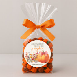 Little Pumpkin Sweet Treat Baby shower Ronde Sticker
