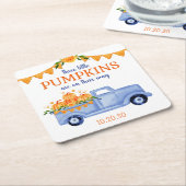 Little Pumpkin Triplet Boy Baby shower Kartonnen Onderzetters (Schuin)