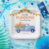 Little Pumpkin Triplet Boy Baby shower Papieren Bordje (Feest)