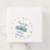 Little Pumpkin Truck Baby shower Bedankt Label (In situ)
