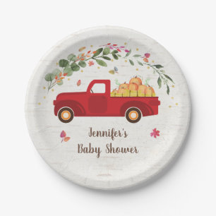 Little Pumpkin Truck Baby shower Paper Bord