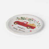 Little Pumpkin Truck Baby shower Paper Bord (Gekanteld)