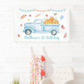 Little Pumpkin Truck Birthday Banner (Insitu)
