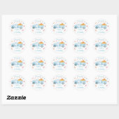 Little Pumpkin Truck Birthday Ronde Sticker (Vel)