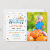 Little Pumpkin Truck Herfst Birthday Kaart (Voorkant)