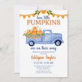 Little Pumpkin Twin Boy Baby shower alles in één Kaart (Voorkant)