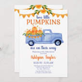 Little Pumpkin Twin Boy Baby shower alles in één Kaart (Voorkant / Achterkant)