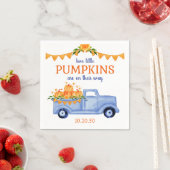 Little Pumpkin Twin Boy Baby shower servetten (Insitu)