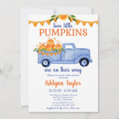 Little Pumpkin Twin Boy Baby shower Uitnodiging (Voorkant)