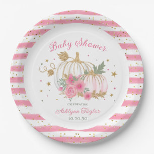 Little Pumpkin Twin Girl Baby shower Papieren Bordje