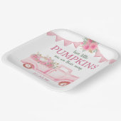 Little Pumpkin Twin Girl Baby shower Papieren Bordje (Gebogen)