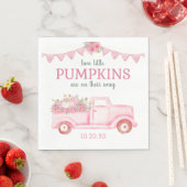 Little Pumpkin Twin Girl Baby shower servetten (Insitu)