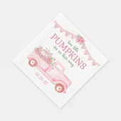 Little Pumpkin Twin Girl Baby shower servetten (Hoek)