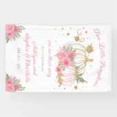 Little Pumpkin Twin Girl Baby shower Spandoek (Horizontaal)