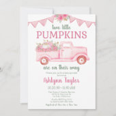 Little Pumpkin Twin Girl Baby Sprinkle Kaart (Voorkant)