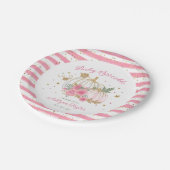 Little Pumpkin Twin Girl Baby Sprinkle Papieren Bordje (Gekanteld)