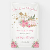 Little Pumpkin Twin Girl Baby Sprinkle Spandoek (Verticaal)