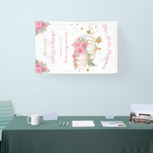 Little Pumpkin Twin Girl Baby Sprinkle Spandoek (Beurs)