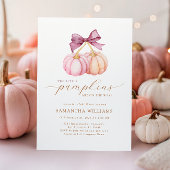 Little Pumpkin Twins Baby shower Invitation Kaart