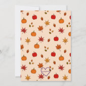 Little Pumpkin Two, Fall Watercolor Birthday Kaart (Achterkant)