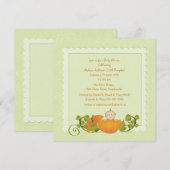 Little Pumpkin-uitnodiging Kaart (Voorkant / Achterkant)