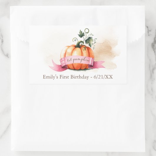 Little Pumpkin Verjaardag Label Meisje (Tas)