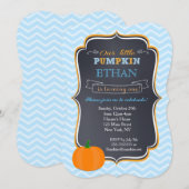 Little Pumpkin Verjaardag Uitnodigingen jongen (Voorkant / Achterkant)