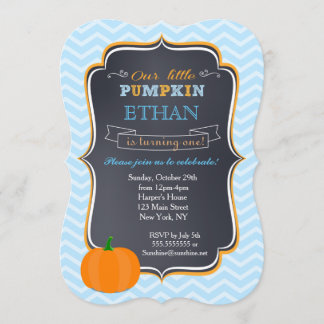Little Pumpkin Verjaardag Uitnodigingen jongen