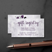 Little Pumpkin | Violet Paars Rustic Registry Informatiekaartje