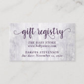 Little Pumpkin | Violet Paars Rustic Registry Informatiekaartje (Voorkant)