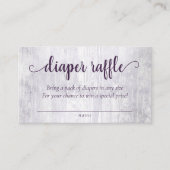 Little Pumpkin | Violet Plum Paars Diaper Raffle Informatiekaartje (Voorkant)