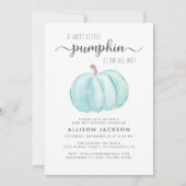 Little Pumpkin Waterverf Baby Boy Shower Kaart (Voorkant)