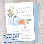 Little Pumpkin Waterverf Baby Boy Shower Kaart