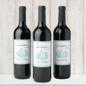 Little Pumpkin Waterverf Baby Boy Shower Wijn Etiket