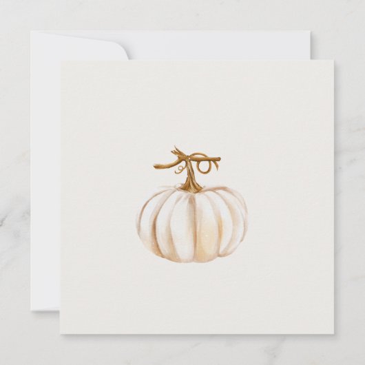 Little Pumpkin waterverf Baby shower uitnodiging (Achterkant)