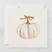 Little Pumpkin waterverf Baby shower uitnodiging (Achterkant)