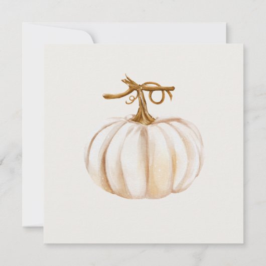 Little Pumpkin waterverf Baby shower uitnodiging (Achterkant)