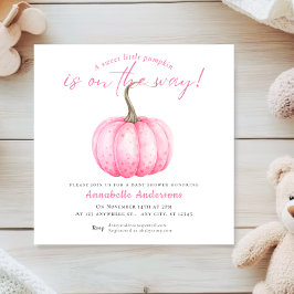 Little Pumpkin waterverf Baby shower uitnodiging