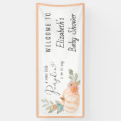 Little Pumpkin Waterverf Baby shower Welkom Spandoek (Verticaal)