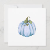 Little Pumpkin waterverf Boy Baby shower Kaart (Achterkant)